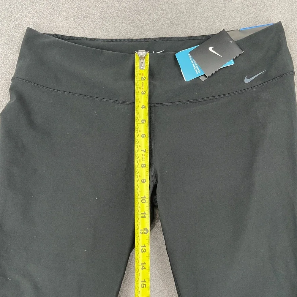 Nike Dri‎ Fit Crop Leggings Womens 2XL Black Stretch Moisture Wicking Tight Fit
